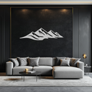 Mountain Silhouette Metal Wall Art – Horizontal Nature-Inspired Panel Decor- KAF627
