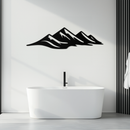 Mountain Silhouette Metal Wall Art – Horizontal Nature-Inspired Panel Decor- KAF627