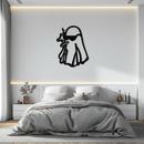 Cool Ghost Metal Wall Art – Smoking Ghost with Sunglasses Modern Decor- KAF629