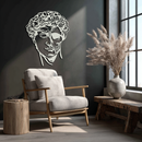 Half Skull David Head Metal Wall Art – Modern Classical Death Fusion Decor- KAF630