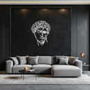 Half Skull David Head Metal Wall Art – Modern Classical Death Fusion Decor- KAF630