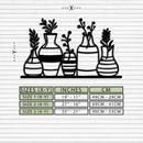 Modern Minimalist Vase Silhouette Metal Wall Art – Geometric Botanical Decor for Living Spaces- KAF631