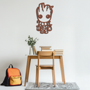 Baby Groot Silhouette Metal Wall Art – Cute Comic Character Metal Decor for Kids and Fans- KAF636