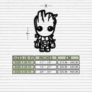 Baby Groot Silhouette Metal Wall Art – Cute Comic Character Metal Decor for Kids and Fans- KAF636