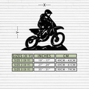 Dynamic Motocross Rider Metal Wall Art – Off-Road Motorcycle Silhouette Decor - KAF645