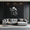 Embracing Couple Metal Wall Art – Romantic Silhouette for Modern Interiors- KAF647