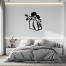 Embracing Couple Metal Wall Art – Romantic Silhouette for Modern Interiors- KAF647