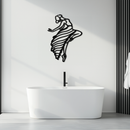Dancing Woman Metal Wall Art – Graceful Silhouette Décor for Artistic Spaces- KAF648