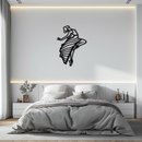 Dancing Woman Metal Wall Art – Graceful Silhouette Décor for Artistic Spaces- KAF648