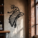 Dancing Woman Metal Wall Art – Graceful Silhouette Décor for Artistic Spaces- KAF648
