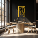 Woman Portrait Line Art Metal Wall Decor – Minimalist Modern Face Silhouette- KAF649