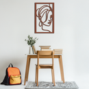 Woman Portrait Line Art Metal Wall Decor – Minimalist Modern Face Silhouette- KAF649
