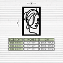 Woman Portrait Line Art Metal Wall Decor – Minimalist Modern Face Silhouette- KAF649