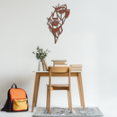 Abstract Line Art Woman Face Metal Wall Art – Modern Feminine Silhouette Decor- KAF650