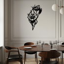 Abstract Line Art Woman Face Metal Wall Art – Modern Feminine Silhouette Decor- KAF650