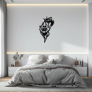 Abstract Line Art Woman Face Metal Wall Art – Modern Feminine Silhouette Decor- KAF650