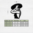 Elegant Woman with Hat Metal Wall Art – Fashion-Inspired Silhouette Décor- KAF651