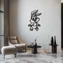 Baby Bugs Bunny Metal Wall Art – Classic Cartoon Character Silhouette for Fans- KAF659