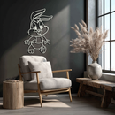 Baby Bugs Bunny Metal Wall Art – Classic Cartoon Character Silhouette for Fans- KAF659