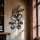 Baby Bugs Bunny Metal Wall Art – Classic Cartoon Character Silhouette for Fans- KAF659