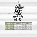 Baby Bugs Bunny Metal Wall Art – Classic Cartoon Character Silhouette for Fans- KAF659