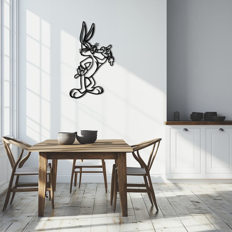 Bugs Bunny Metal Wall Art – Iconic Cartoon Character Silhouette for Fans- KAF660