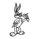 Bugs Bunny Metal Wall Art – Iconic Cartoon Character Silhouette for Fans- KAF660