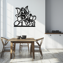 Tom and Jerry Metal Wall Art – Classic Cartoon Duo Silhouette for Fans- KAF665