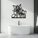 Tom and Jerry Metal Wall Art – Classic Cartoon Duo Silhouette for Fans- KAF665