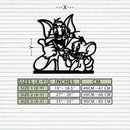 Tom and Jerry Metal Wall Art – Classic Cartoon Duo Silhouette for Fans- KAF665