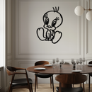 Tweety Bird Metal Wall Art – Classic Cartoon Character Silhouette for Fans- KAF666