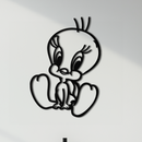 Tweety Bird Metal Wall Art – Classic Cartoon Character Silhouette for Fans- KAF666