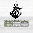 Anchor and Fish Metal Wall Art – Nautical-Inspired Design for Sea Lovers- KAF668