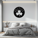 Celtics Shamrock Emblem Metal Wall Art – Bold Round Sports Decor for Fans- KAF671