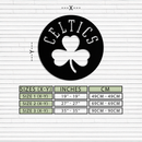 Celtics Shamrock Emblem Metal Wall Art – Bold Round Sports Decor for Fans- KAF671