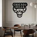 Chicago Bulls Logo Metal Wall Art – Iconic NBA Team Emblem for Sports Fans- KAF672