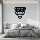 Chicago Bulls Logo Metal Wall Art – Iconic NBA Team Emblem for Sports Fans- KAF672