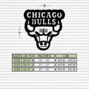 Chicago Bulls Logo Metal Wall Art – Iconic NBA Team Emblem for Sports Fans- KAF672