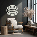 Detroit Pistons Metal Wall Art – Bold Basketball Logo Design for Sports Enthusiasts- KAF673