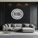 Detroit Pistons Metal Wall Art – Bold Basketball Logo Design for Sports Enthusiasts- KAF673