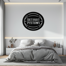 Detroit Pistons Metal Wall Art – Bold Basketball Logo Design for Sports Enthusiasts- KAF673
