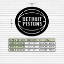 Detroit Pistons Metal Wall Art – Bold Basketball Logo Design for Sports Enthusiasts- KAF673