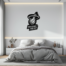Miami Heat Basketball Logo Metal Wall Art – Sports-Inspired Modern Home Decor- KAF675