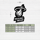 Miami Heat Basketball Logo Metal Wall Art – Sports-Inspired Modern Home Decor- KAF675