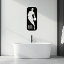 NBA Basketball Player Silhouette Metal Wall Art – Iconic Sports Decor for Game Rooms- KAF676