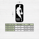NBA Basketball Player Silhouette Metal Wall Art – Iconic Sports Decor for Game Rooms- KAF676