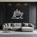 Majestic Cruise Ship Silhouette Metal Wall Art – Nautical Decor for Sea Lovers- KAF682