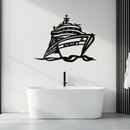 Majestic Cruise Ship Silhouette Metal Wall Art – Nautical Decor for Sea Lovers- KAF682