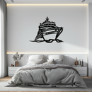 Majestic Cruise Ship Silhouette Metal Wall Art – Nautical Decor for Sea Lovers- KAF682