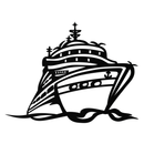 Majestic Cruise Ship Silhouette Metal Wall Art – Nautical Decor for Sea Lovers- KAF682